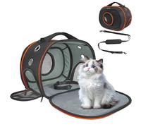 Pet Carrier Airline Approved, TSA Approved Cat Carrier with Flannel Mat, cat crateTop Open Dog Carriers for Small Dogs, Perfect for Pets up to 15 LB