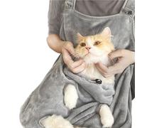 Pet Carrier Apron with Pocket for Cats with Holes, Soft, Breathable and Adjustable | Pet Shoulder Scarf Carrier for Home, Apartment, Bedroom, Living Room