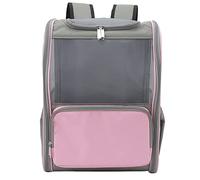 Pet Carrier Backpack, Breathable Cat Dog Carrier Backpack for Hiking Travel Outdoor, Small Pet Backpack Bag with Plush Padding and Side Pockets for Pets up to 16.5 Lbs (Pink)