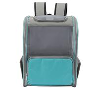 Pet Carrier Backpack, Breathable Cat Dog Carrier Backpack for Hiking Travel Outdoor, Small Pet Backpack Bag with Plush Padding and Side Pockets for Pets up to 16.5 Lbs (Blue)