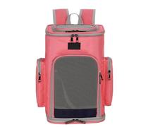 Pet Carrier Backpack Carrier Breathable Portable Travel Bag with Ventilated Design Collapsible for Travel Outdoor Camping(Rose)