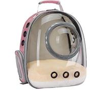 Pet Carrier Backpack for Kitten, Small Puppy and Bunny, Backpack for Kitten, Space Capsule Bubble Cat Backpack Carrier, Airline Approved Waterproof Green Pet Backpack for Small Dog (Pink)
