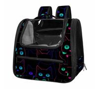 Pet Carrier Backpack for Kitties Small Dogs Puppies, Breathable Cat Bag Carrier, Travel Backpack Carrier for Kitten Puppy Bunny, Cat Faces