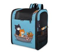 Pet Carrier Backpack for Small Cats & Dogs - Breathable Front-Opening Travel Rucksack, Comfortable and Secure for Daily Use, Trips and Outdoor Walks, Healing Pet Boat