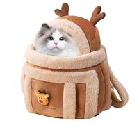 Pet Carrier Backpack for Small Dogs, Elk Design Carrier Front Pack, Breathable and Warm Pet Carry Bag for Small Dogs, Carrier Front Pack Cute Cat Bag Cat Bag Small Dog Head Can