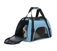 Pet Carrier Bag, Airline Approved Duffle Bags, Pet Travel Portable Bag Home for Little,Cats and Puppies, Small Animals (Blue)