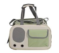 Pet Carrier Bag Breathable Foldable Oxford Cloth Steel Wire Frame Cat Travel Handbag with Adjustable Strap for Outdoor Use, Multifunctional Dog and Cat Carrier for Small (Green)