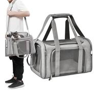Pet Carrier Bag Breathable Mesh Adjustable Comfortable Foldable Safety Shoulder Bag for Travel with Cat | Camping Hiking Holidays & Car Travel