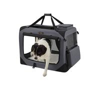 Pet Carrier Bag, Grey / 81 x 58 x 58 cm