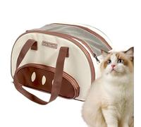 Pet Carrier Bag, Pet Travel Carrier, Handheld Or Shoulder Bag Sturdy Well-Ventilated, Cat Tote Bag With Breathable Mesh | Bread-Based Design Bag For Small Medium Cats Under 16.53lb