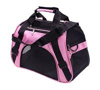 Pet Carrier Bag Portable Cat Carrier Bag Top Opening Duffle Bags Pet Travel Portable Bag Home for Little Dogs Cats Puppies Small Dogs (Pink, Medium)