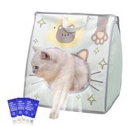 Pet Carrier Bag - Small Cat Travel Cage with Built-in Ice Pack and Ventilation | Foldable Portable Pet Carrier Bag | Insulated Enclosure for Outdoor Camping Cycling on Travel Car Wall