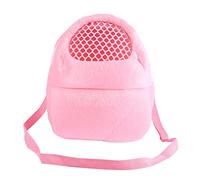 Pet Carrier Bag Soft Plush Portable Travel Sleeping Pouch for Small Animals Hamster Rat Hedgehog Chinchilla Ferret Pink Blue Green 21x25cm (Pink L)