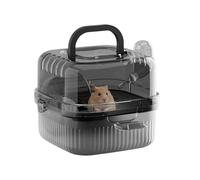 Pet Carrier Cage - Portable Breathable Double Layer Habitat Running Wheel, Travel Pet Case, Durable Ventilated Design | Hamster Gerbil Guinea Pig Bunny Chinchilla Outdoor Camping Hiking Travel