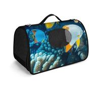 Pet Carrier, Coral Reef Underwater Printed Pet Function Handbag, Breathable Mesh Soft Cushion, Pet Travel Portable Bag Carrier for Cat and Small Dog Home