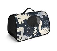 Pet Carrier, Dinosaur Collage Pattern Printed Pet Function Handbag, Breathable Mesh Soft Cushion, Pet Travel Portable Bag Carrier for Cat and Small Dog Home