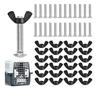 Pet Carrier Fasteners Kennel Replacement M6 Bolts and Butterfly Nuts for Plastic Cat Crate and Dog Crate Dog Kennel Accessories Cat Cage Carrier Parts (24 Set)