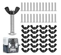 Pet Carrier Fasteners, Replacement for Kennel, M6 Bolts & Butterfly Nuts for Plastic Cat Crate and Dog Crate Accessories, Dog Kennel Accessories, Cat Cage Carrier (Set of）