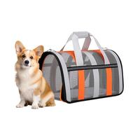 Pet Carrier, Foldable Pet Bag for Cats, Unique Zipper Design, Pet Carrier for Travel, Driving, Flying and Visiting the Vet for Long Time
