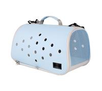 Pet Carrier for Cats & Dogs, 15.7x9.1x9.1 Inch Collapsible Kennel Travel Bag for Airplane Car Train(Blu)