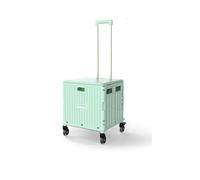 Pet Carrier on Wheels Outdoor Portable Pet Trolley Case with Wheels, Collapsible Pet Luggage, Cat Travelling Case Pet Carrier(Green)