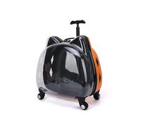 Pet Carrier on Wheels Pet Carrier Backpack with Wheels, Portable Outdoor Pet Trolley Case, Lightweight Pet Carry Bag for Hiking Pet Carrier (Orange A)