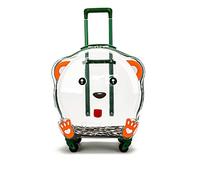 Pet Carrier Pet Bag Trolley Case with Silent Wheels Lightweight with Stickers Free Breathing Dog Travel Bag Outdoor Breathable (Green)