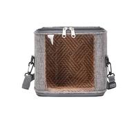 Pet Carrier - Portable Mesh Bag | Transparent Window Animal Courier with Breathable Design, Small Animal Carrier with Shoulder Strap for Outgoing Trips, Cloth Pet Tote for Hamster Bird Kitten Sugar