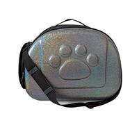 Pet Carrier Shoulder Bag with Embossed Paw Print Design, Premium EVA Material, Foldable Travel Carrier with Ventilation Mesh for Small Medium Dogs Cats (Medium)
