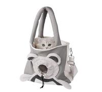 Pet Carrier Stable - Bear-shaped Canvas Shoulder Bag, Cute Cat Carrier With Safety For Travel Vet Visit Outdoor Walking Grooming Daily Car Airport Outing Shopping Hiking Taxi Public Urban