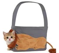 Pet Carrier Tote Bag, Lion Design with Mesh Ventilation, 18 x 12 x 5 inch (Gray)