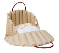 Pet Carrier Travel Bed 2-in-1, Foldable Car Seat Pet Bed with Carrying Handles, Mesh Panels for Airflow, Soft Padded Travel Crate Mat, Portable Dog Cat Sleeping Cushion