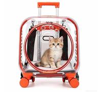 Pet Carrier Trolley, Rolling Box with Telescopic Handle, Shoulder Strap & Top Handle - 3 Ways to Use for Puppies & Cats Under 13lbs, Great for Travel, Walking, Hiking