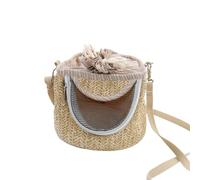Pet carrying bag, small pet breathable backpack, cylindrical shoulder bag, warm small pet outdoor breathable bag