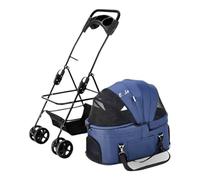 Pet cart Pet Dog Cart Trolley Luxury Dog Strollers Outdoor Stroller Pushchair Separation Four-Wheeled Folding (Color : L- Can Be Split-01)