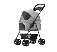Pet cart Pet Dog Cart Trolley Luxury Dog Strollers Outdoor Stroller Pushchair Separation Four-Wheeled Folding (Color : Basket Not Split-04)