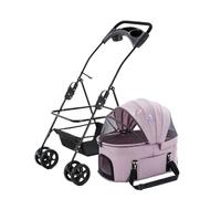 Pet cart Pet Dog Cart Trolley Luxury Dog Strollers Outdoor Stroller Pushchair Separation Four-Wheeled Folding (Color : L- Can Be Split)