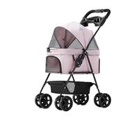 Pet cart Pet Dog Cart Trolley Luxury Dog Strollers Outdoor Stroller Pushchair Separation Four-Wheeled Folding (Color : Basket Not Split-02)