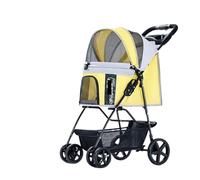 Pet cart Pet Dog Cart Trolley Luxury Dog Strollers Outdoor Stroller Pushchair Separation Four-Wheeled Folding (Color : Basket Not Split-05)