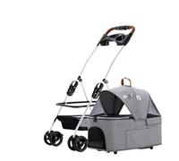 Pet cart Pet Dog Cart Trolley Luxury Dog Strollers Outdoor Stroller Pushchair Separation Four-Wheeled Folding (Color : S- Can Be Split-07)