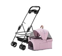 Pet cart Pet Dog Cart Trolley Luxury Dog Strollers Outdoor Stroller Pushchair Separation Four-Wheeled Folding (Color : S- Can Be Split-01)