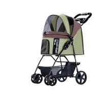 Pet cart Pet Dog Cart Trolley Luxury Dog Strollers Outdoor Stroller Pushchair Separation Four-Wheeled Folding (Color : Basket Not Split)