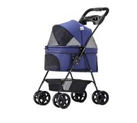Pet cart Pet Dog Cart Trolley Luxury Dog Strollers Outdoor Stroller Pushchair Separation Four-Wheeled Folding (Color : Basket Not Split-03)