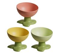 Pet Cartoon Flower Shape Bowl Enrichment Stand Art Promotes Safe Feeding Cartoon Flower Speed Elevated Bowl Cats Feeding Bowls