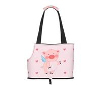 Pet-cartoon flying pig print portable bag, lightweight and breathable, suitable for taking small pets out.