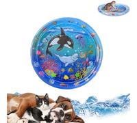 Pet Cat and Dog Water Bed, Pet Sensor Pad, Fish Carrying Water Sensor Game Pad, Puncture Proof, Bite Proof Cat and Fish Bed Toy, Suitable for Indoor Cats and Dogs (04)