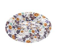 Pet Cat Bed Anti-Slip Fluffy Orthopedic Dog Bed for Medium Size Pets Sleeping S Cartoon Halloween Monsters