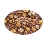 Pet Cat Bed Anxiety Relief Fluffy Orthopedic Dog Bed for Medium Size Pets Sleeping S Cartoon Chocolate Sweet Honey