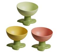 Pet Cat Bowl Cartoon Feeder Slow Feeding Stand Enrichment Stitch