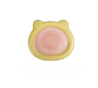 Pet Cat Bowl Cute Cartoon Pet Drinking Water Feeding Bowl Ceramics Cat Food Dog Food Utensils Pet Supplies Accessories(Yellow Bear,L 20cm*20cm)